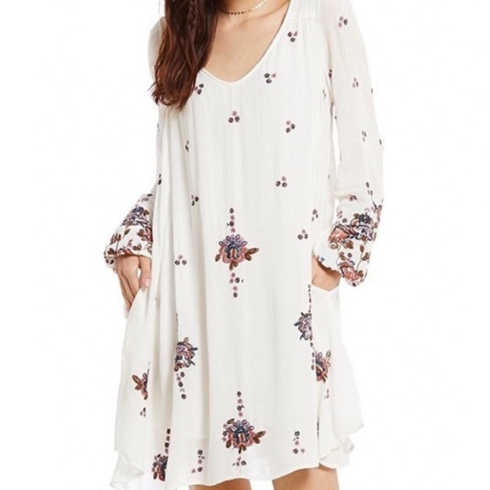 Free People Oxford Embroidered Shift Dress